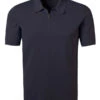 Zip-Polo, Baumwoll-Strick, Navy 2 Zip-Polo, Baumwoll-Strick, Navy -Maenner Mode Haus 292280 norm