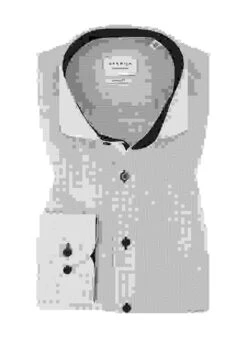 Eterna Hemd, Comfort Fit, Baumwolle, Weiß-bleu Gemustert -Maenner Mode Haus  293201 norm 1