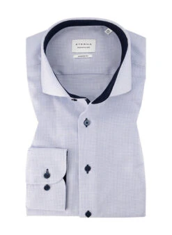 Eterna Hemd, Modern Fit, Baumwolle, Bleu-weiß Meliert