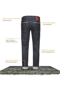 Jeans Bike, Slim Fit, Baumwolle T400® 12oz, Nachtblau -Maenner Mode Haus  295980 norm2