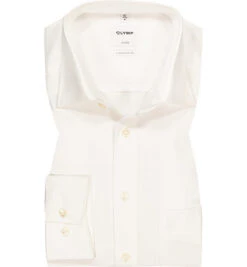 OLYMP Hemd, Comfort Fit, Popeline, Creme