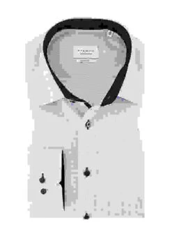 Eterna Hemd, Modern Fit, Baumwolle, Extra Langer Arm, Bleu-weiß Meliert -Maenner Mode Haus  300666 norm 1