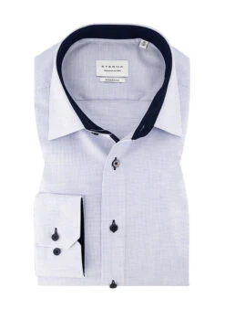 Eterna Hemd, Modern Fit, Baumwolle, Extra Langer Arm, Bleu-weiß Meliert