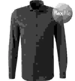 OLYMP Hemd, Body Fit, Jersey Geruchshemmend, Schwarz Kariert 9 OLYMP Hemd, Body Fit, Jersey Geruchshemmend, Schwarz Kariert -Maenner Mode Haus 302025 norm 1