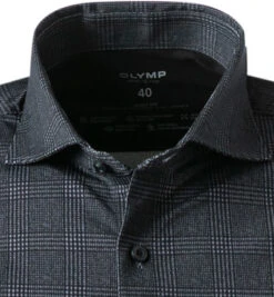OLYMP Hemd, Body Fit, Jersey Geruchshemmend, Schwarz Kariert 7 OLYMP Hemd, Body Fit, Jersey Geruchshemmend, Schwarz Kariert -Maenner Mode Haus 302025 norm2