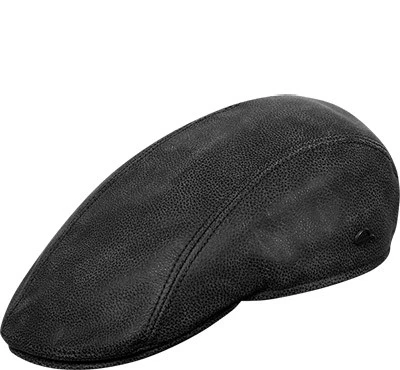 Schiebermütze, Leder, Schwarz 3 Schiebermütze, Leder, Schwarz