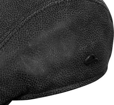 Schiebermütze, Leder, Schwarz 4 Schiebermütze, Leder, Schwarz – Bild 2
