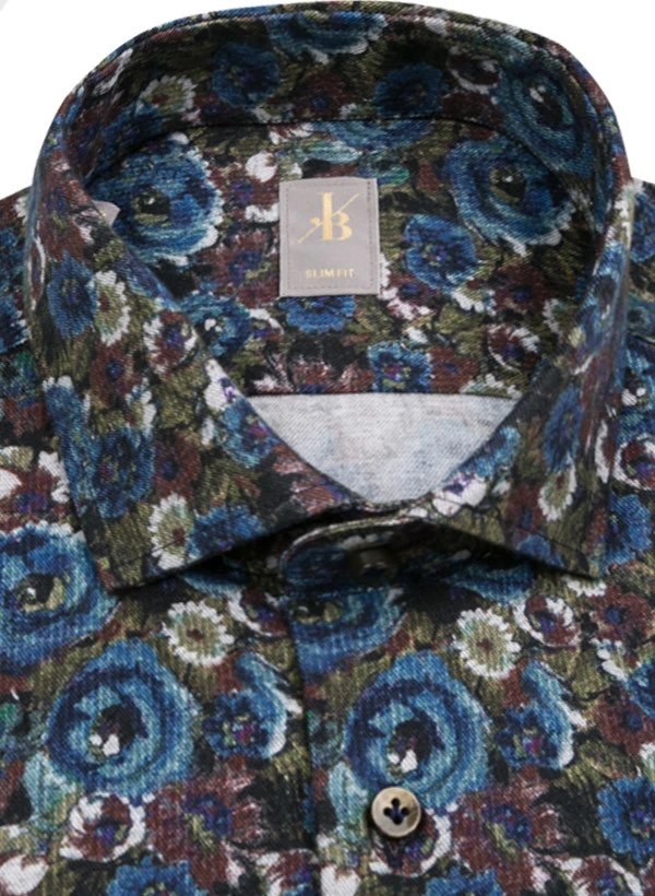 Hemd, Slim Fit, Flanell, Oliv-braun 5 Hemd, Slim Fit, Flanell, Oliv-braun – Bild 3