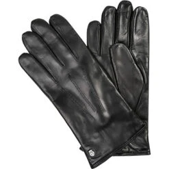 Roeckl Handschuhe, Haarschafleder Wolle Gefüttert, Schwarz