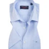 Kurzarmhemd, Comfort Fit, Chambray, Bleu Meliert -Maenner Mode Haus  308429 norm