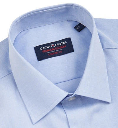 Kurzarmhemd, Comfort Fit, Chambray, Bleu Meliert 5 Kurzarmhemd, Comfort Fit, Chambray, Bleu Meliert – Bild 3