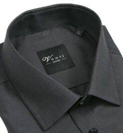 Venti Hemd, Moden Fit, Popeline, Dunkelgrau -Maenner Mode Haus  308641 norm2