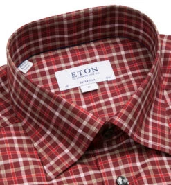 ETON Hemd, Super Slim Fit, Twill, Rot Kariert -Maenner Mode Haus  310011 norm2