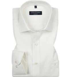 Hemd, Modern Fit, Baumwolle, Extra Langer Arm, Offwhite