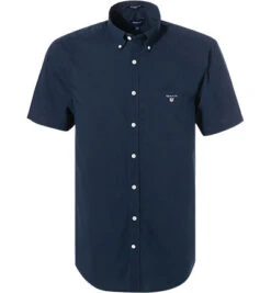 Gant Kurzarmhemd, Regular Fit, Popeline, Nachtblau