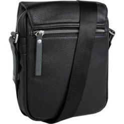 Bugatti Schultertasche, Leder, Schwarz -Maenner Mode Haus  314290 norm2