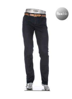 Alberto Jeans Pipe, Regular Fit, Baumwoll-Stretch 8oz, Dunkelblau