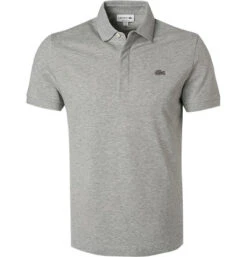 Lacoste Polo-Shirt, Regular Fit, Baumwoll-Piqué, Grau Meliert