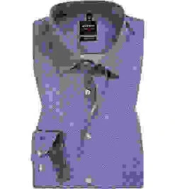 OLYMP Hemd, Body Fit, Baumwolle, Extra Langer Arm, Marineblau Gemustert 9 OLYMP Hemd, Body Fit, Baumwolle, Extra Langer Arm, Marineblau Gemustert -Maenner Mode Haus 320769 norm 1