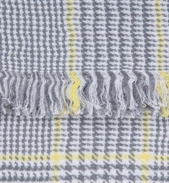 Codello Schal, Wolle, Grau-gelb Kariert -Maenner Mode Haus  326626 norm2