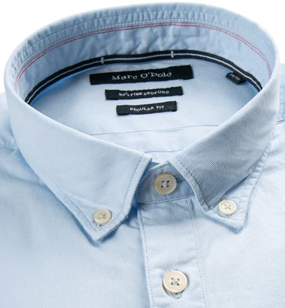 Marc O'Polo Hemd, Regular Fit, Baumwolle, Himmelblau 5 Marc O'Polo Hemd, Regular Fit, Baumwolle, Himmelblau – Bild 3