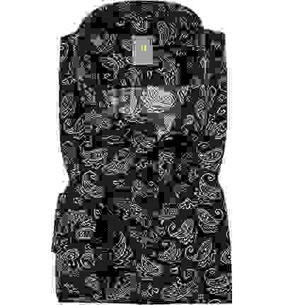 Hemd, Slim Fit, Popeline, Dunkelblau Gemustert 6 Hemd, Slim Fit, Popeline, Dunkelblau Gemustert – Bild 4