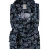 Hemd, Slim Fit, Popeline, Dunkelblau Gemustert -Maenner Mode Haus  328373 norm