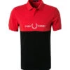 Fred Perry Polo-Shirt, Baumwoll-Piqué, Koralle-schwarz 1 Fred Perry Polo-Shirt, Baumwoll-Piqué, Koralle-schwarz -Maenner Mode Haus 328598 norm