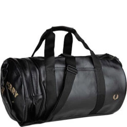 Fred Perry Sporttasche, Kunstleder, Schwarz
