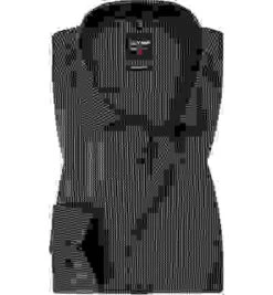 OLYMP Hemd, Body Fit, Baumwolle, Extra Langer Arm, Blau-braun Gemustert -Maenner Mode Haus  329858 norm 1