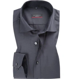 Eterna Hemd, Modern Fit, Baumwolle, Dunkelgrau Meliert