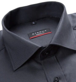 Eterna Hemd, Modern Fit, Baumwolle, Dunkelgrau Meliert -Maenner Mode Haus  333293 norm2