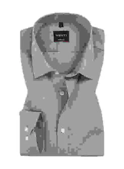 Venti Hemd, Body Fit, Baumwolle, Hellgrau Meliert -Maenner Mode Haus  333464 norm 1