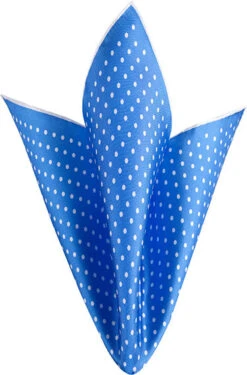 Einstecktuch, Seide, Hellblau Gepunktet