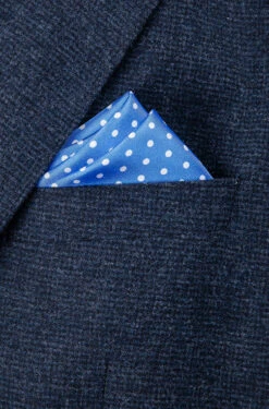 Einstecktuch, Seide, Hellblau Gepunktet -Maenner Mode Haus  336022 norm2