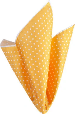 Einstecktuch, Seide, Goldgelb Gepunktet