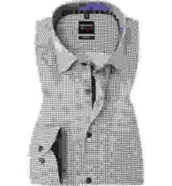 OLYMP Hemd, Body Fit, Baumwolle, Extra Langer Arm, Hellblau-cognac Gemustert 9 OLYMP Hemd, Body Fit, Baumwolle, Extra Langer Arm, Hellblau-cognac Gemustert -Maenner Mode Haus 338273 norm 1