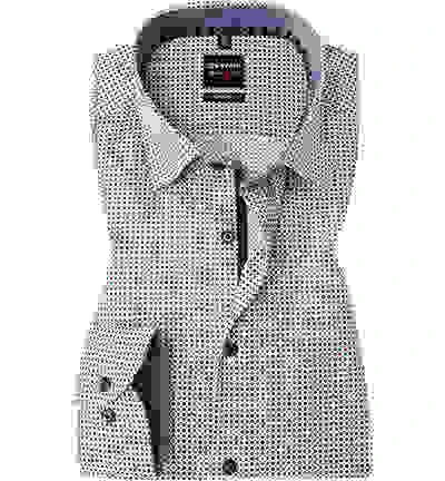 OLYMP Hemd, Body Fit, Baumwolle, Extra Langer Arm, Hellblau-cognac Gemustert 6 OLYMP Hemd, Body Fit, Baumwolle, Extra Langer Arm, Hellblau-cognac Gemustert – Bild 4