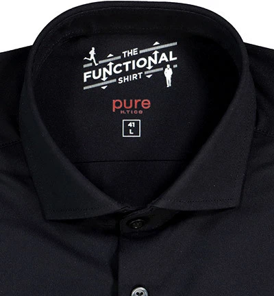 Pure Hemd, Funktionsmaterial, Schwarz 5 Pure Hemd, Funktionsmaterial, Schwarz – Bild 3