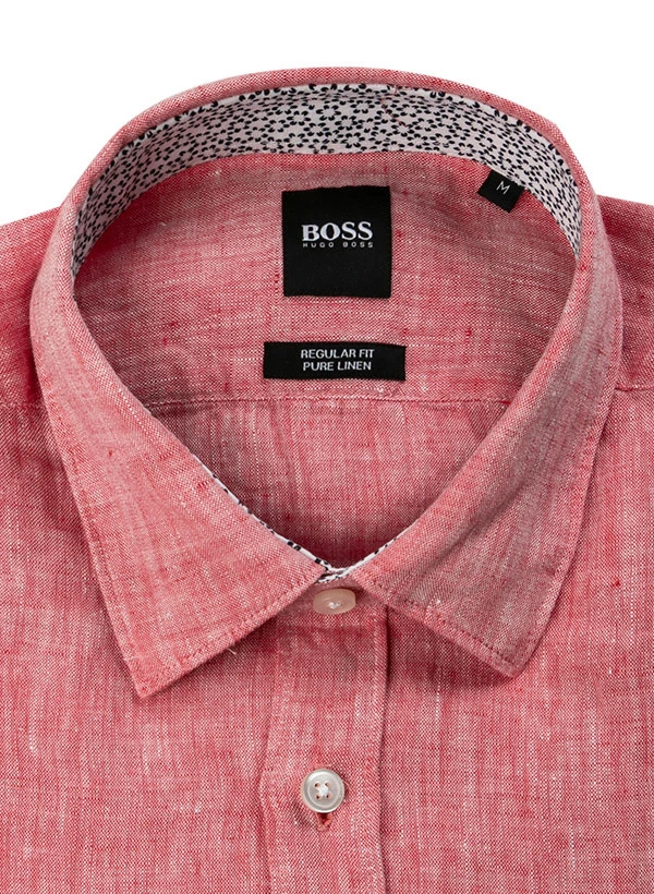 Boss Hemd, Regular Fit, Reines Leinen, Rot 5 Boss Hemd, Regular Fit, Reines Leinen, Rot – Bild 3