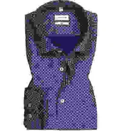 Seidensticker Hemd, Slim Fit, Baumwolle, Extra Langer Arm, Blau Gemustert -Maenner Mode Haus  341062 norm 1