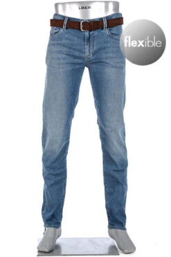 Alberto Jeans Pipe, Regular Fit, Baumwolle T400® 9oz, Blau