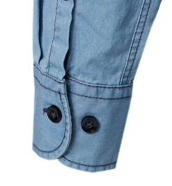 Jeanshemd, Perfect Fit, Baumwolle, Hellblau -Maenner Mode Haus  342754 norm5