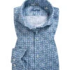 Stenströms Hemd, Fitted Body, Reines Leinen, Blau Gemustert -Maenner Mode Haus  342813 norm
