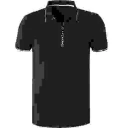 Armani Exchange Zip-Polo, Baumwoll-Jersey, Marineblau -Maenner Mode Haus  342838 norm 1