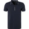Armani Exchange Zip-Polo, Baumwoll-Jersey, Marineblau