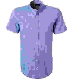 Daniel Hechter Kurzarmhemd, Modern Fit, Leinen-Baumwolle, Navy Meliert -Maenner Mode Haus  344106 norm 1