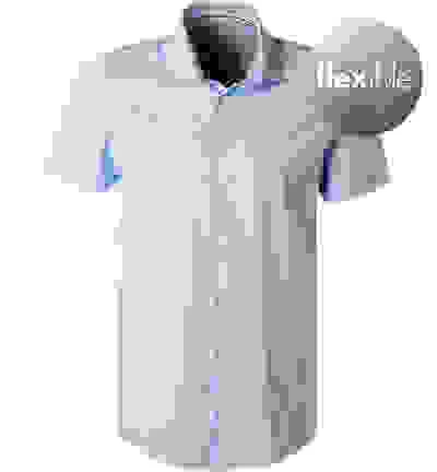 Pure Kurzarmhemd, Funktionsmaterial, Hellblau Meliert 6 Pure Kurzarmhemd, Funktionsmaterial, Hellblau Meliert – Bild 4