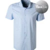 Pure Kurzarmhemd, Funktionsmaterial, Hellblau Meliert -Maenner Mode Haus  345730 norm