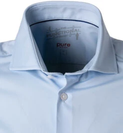 Pure Kurzarmhemd, Funktionsmaterial, Hellblau Meliert 7 Pure Kurzarmhemd, Funktionsmaterial, Hellblau Meliert -Maenner Mode Haus 345730 norm2